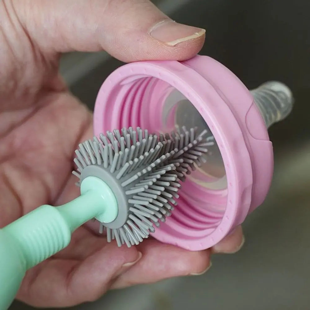 Electric Silicone Baby Bottle Brush Set – Straw & Nipple Cleaner, Waterproof, Long Handled
