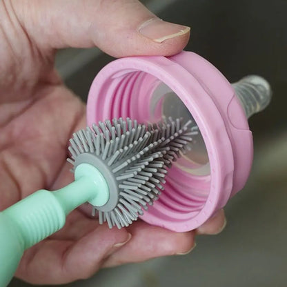 Electric Silicone Baby Bottle Brush Set – Straw & Nipple Cleaner, Waterproof, Long Handled