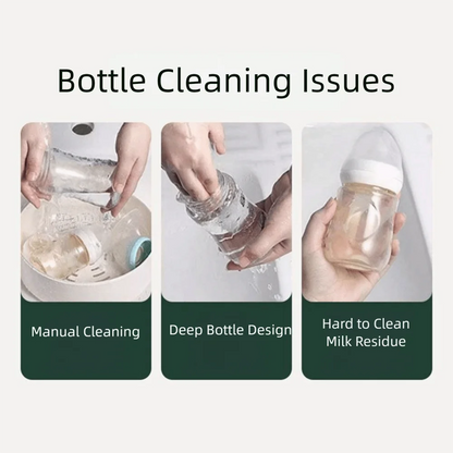 Electric Silicone Baby Bottle Brush Set – Straw & Nipple Cleaner, Waterproof, Long Handled